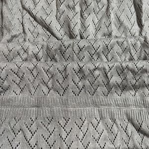 Gray Open Weave Pattern Infinity‎ Scarf (M284)